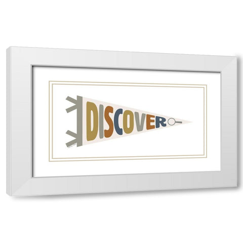 Discover Pennant White Modern Wood Framed Art Print with Double Matting by Ball, Susan