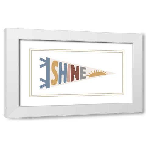 Shine Pennant White Modern Wood Framed Art Print with Double Matting by Ball, Susan