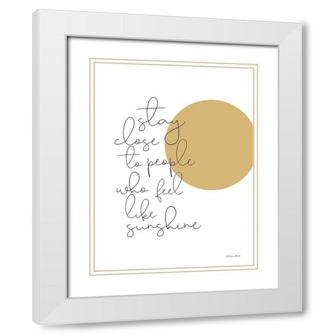 Stay Close White Modern Wood Framed Art Print with Double Matting by Ball, Susan