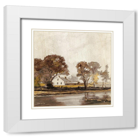 Traditional Landscape 1 White Modern Wood Framed Art Print with Double Matting by Stellar Designs Studio
