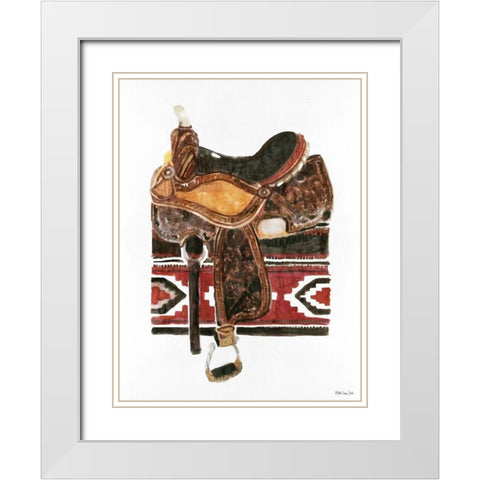 Saddle 2 White Modern Wood Framed Art Print with Double Matting by Stellar Design Studio