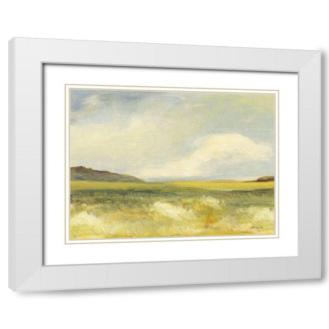 Land 2 White Modern Wood Framed Art Print with Double Matting by Stellar Design Studio