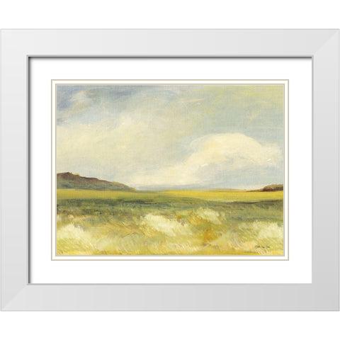 Land 2 White Modern Wood Framed Art Print with Double Matting by Stellar Design Studio