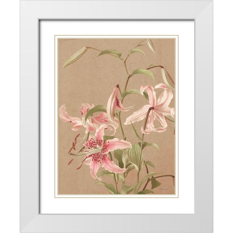 Antique Botanical Collection 3 White Modern Wood Framed Art Print with Double Matting by Stellar Design Studio