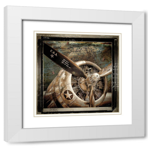 Wing and a Prayer White Modern Wood Framed Art Print with Double Matting by Sophie 6