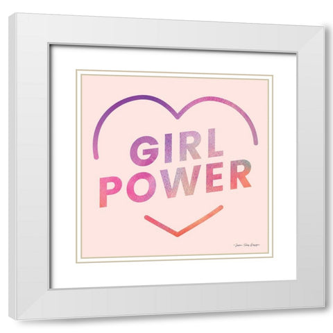 Girl Power III White Modern Wood Framed Art Print with Double Matting by Seven Trees Design