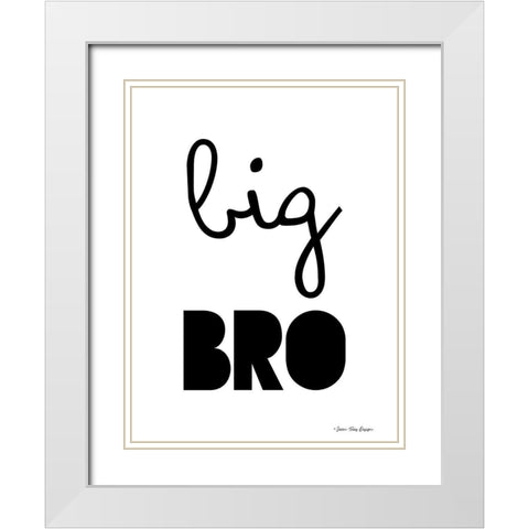 Big Bro White Modern Wood Framed Art Print with Double Matting by Seven Trees Design