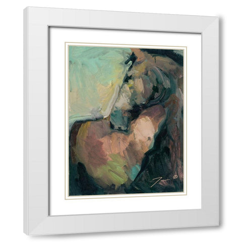 Majestic White Modern Wood Framed Art Print with Double Matting by Trujillo, Jose