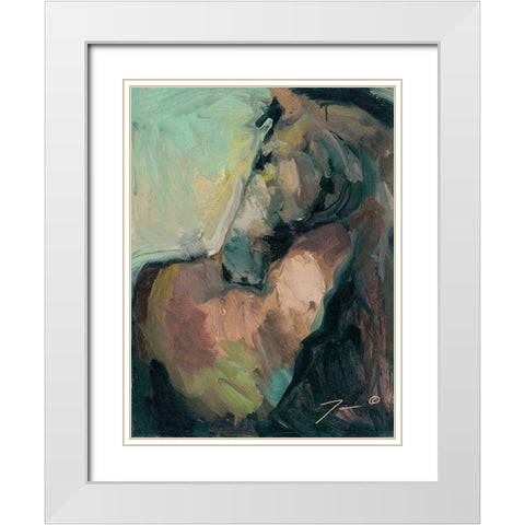 Majestic White Modern Wood Framed Art Print with Double Matting by Trujillo, Jose