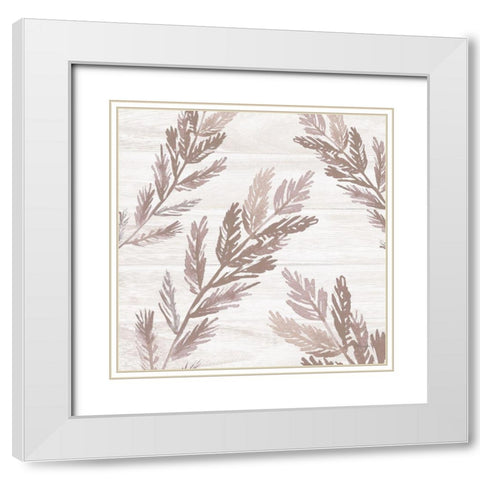 Breezy White Modern Wood Framed Art Print with Double Matting by Yass Naffas Designs