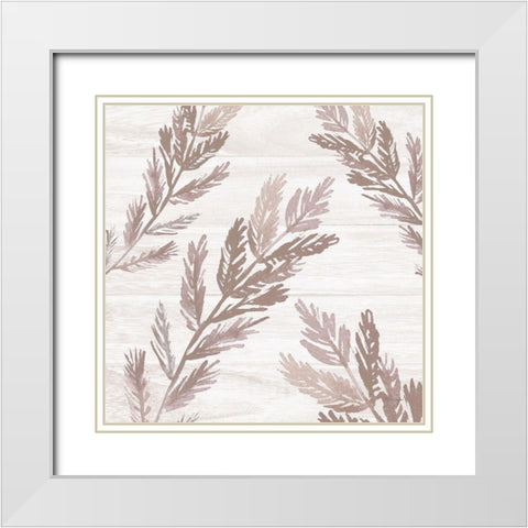 Breezy White Modern Wood Framed Art Print with Double Matting by Yass Naffas Designs