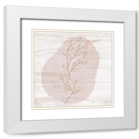 Freely White Modern Wood Framed Art Print with Double Matting by Yass Naffas Designs