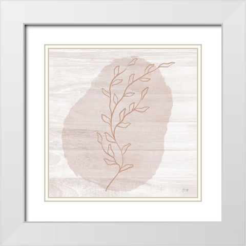 Freely White Modern Wood Framed Art Print with Double Matting by Yass Naffas Designs