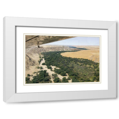 Namibia, Namib Desert The Kuisib Riverbed White Modern Wood Framed Art Print with Double Matting by Kaveney, Wendy