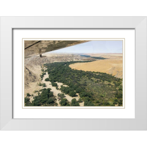 Namibia, Namib Desert The Kuisib Riverbed White Modern Wood Framed Art Print with Double Matting by Kaveney, Wendy