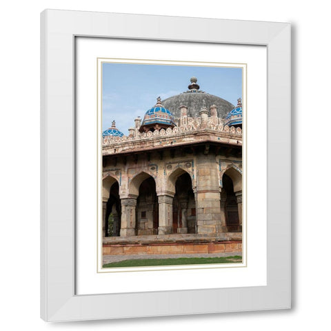 India-Delhi Isa Khan Tomb and mosque-circa 1547-built in octagonal shape White Modern Wood Framed Art Print with Double Matting by Hopkins, Cindy Miller