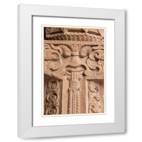 India-Delhi Qutub Minar-circa 1193-one of earliest known samples of Islamic architecture White Modern Wood Framed Art Print with Double Matting by Hopkins, Cindy Miller