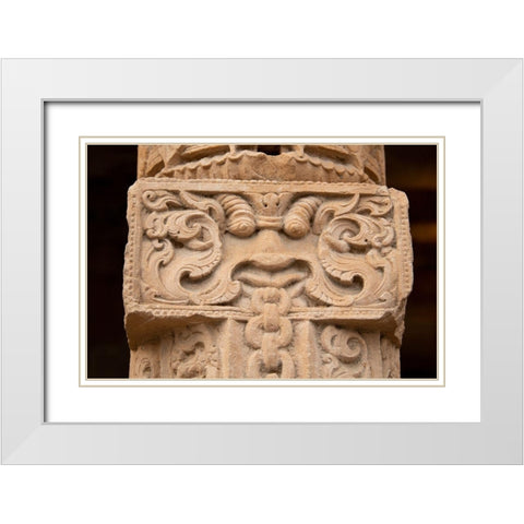 India-Delhi Qutub Minar-circa 1193-one of earliest known samples of Islamic architecture  White Modern Wood Framed Art Print with Double Matting by Hopkins, Cindy Miller