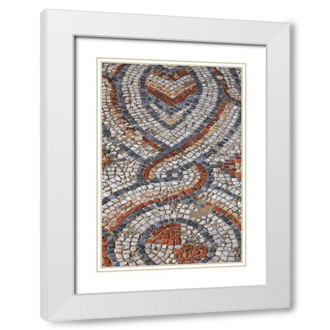 Turkey-Ephesus Roman mosaic floor in ancient city White Modern Wood Framed Art Print with Double Matting by Jaynes Gallery