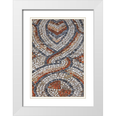 Turkey-Ephesus Roman mosaic floor in ancient city White Modern Wood Framed Art Print with Double Matting by Jaynes Gallery