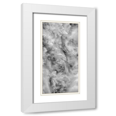 Waterfall Dettifoss in the Vatnajokull National Park-Jokulsargljufur- Iceland White Modern Wood Framed Art Print with Double Matting by Zwick, Martin