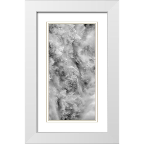 Waterfall Dettifoss in the Vatnajokull National Park-Jokulsargljufur- Iceland White Modern Wood Framed Art Print with Double Matting by Zwick, Martin