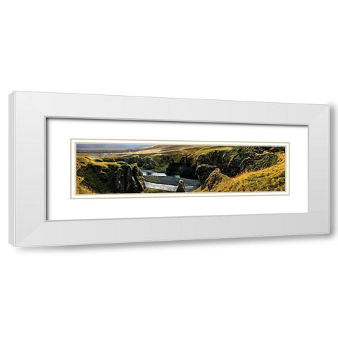 Fjadrargljufur canyon in southern Iceland White Modern Wood Framed Art Print with Double Matting by Steve Mohlenkamp
