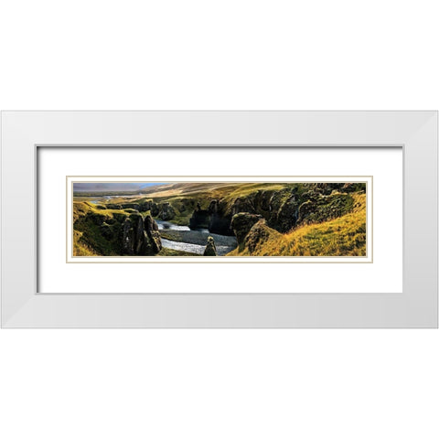 Fjadrargljufur canyon in southern Iceland White Modern Wood Framed Art Print with Double Matting by Steve Mohlenkamp