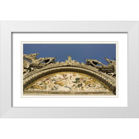 Italy, Venice Facade of St Marks Basilica White Modern Wood Framed Art Print with Double Matting by Kaveney, Wendy