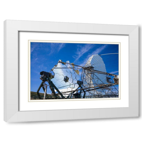 Roque de los Muchachos Observatory-First G-APD Cherenkov Telescope-2011 White Modern Wood Framed Art Print with Double Matting by Bibikow, Walter