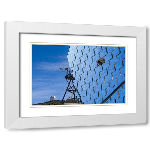 Canary Islands--Roque de los Muchachos Observatory-The Florian Goebel MAGIC Telescopes White Modern Wood Framed Art Print with Double Matting by Bibikow, Walter