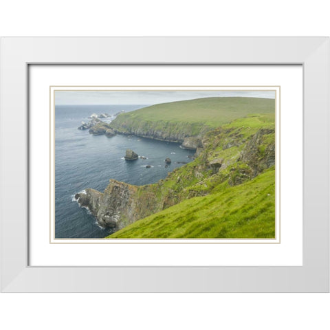 Scotland, Shetland Islands Island of Unst White Modern Wood Framed Art Print with Double Matting by Illg, Cathy and Gordon