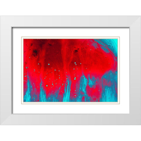 Paint-oil and water White Modern Wood Framed Art Print with Double Matting by Muench, Zandria