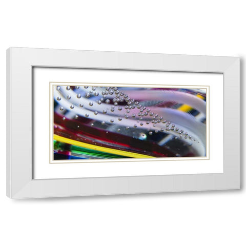 Indiana, Carmel Close-up of a glass paperweight White Modern Wood Framed Art Print with Double Matting by Kaveney, Wendy