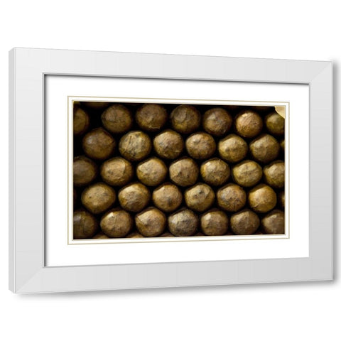 Louisiana, New Orleans Abstract of cigars White Modern Wood Framed Art Print with Double Matting by Kaveney, Wendy