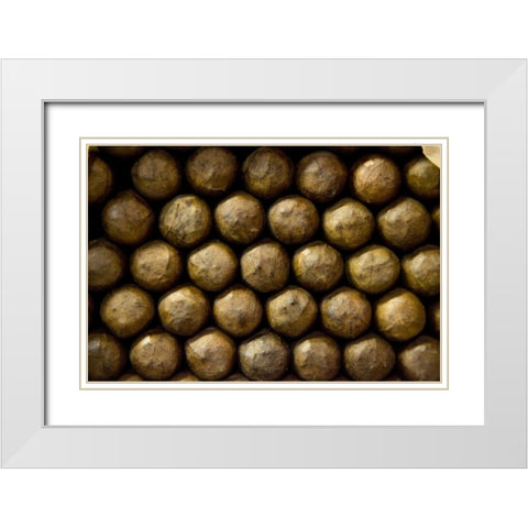 Louisiana, New Orleans Abstract of cigars White Modern Wood Framed Art Print with Double Matting by Kaveney, Wendy