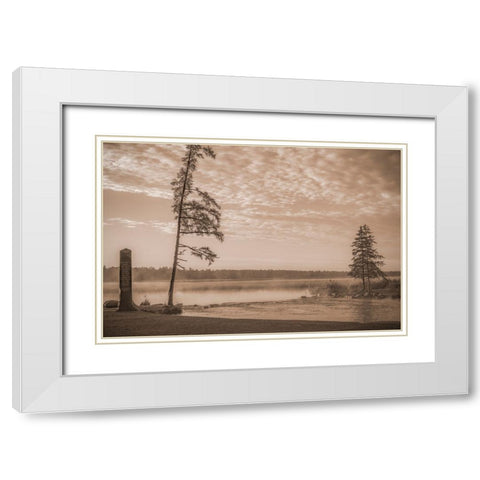 USA-Minnesota-Itasca State Park-Mississippi Headwaters White Modern Wood Framed Art Print with Double Matting by Hawkins, Peter