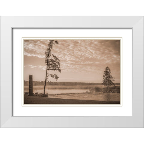 USA-Minnesota-Itasca State Park-Mississippi Headwaters White Modern Wood Framed Art Print with Double Matting by Hawkins, Peter