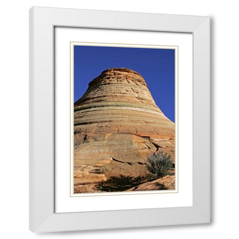 Utah, Zion NP, Checkerboard Mesa Rock formation White Modern Wood Framed Art Print with Double Matting by Illg, Cathy and Gordon