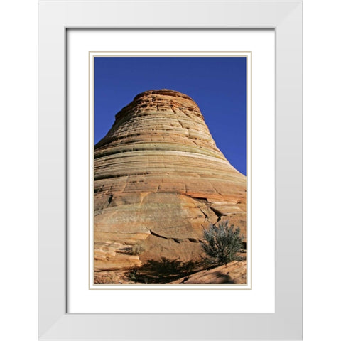 Utah, Zion NP, Checkerboard Mesa Rock formation White Modern Wood Framed Art Print with Double Matting by Illg, Cathy and Gordon