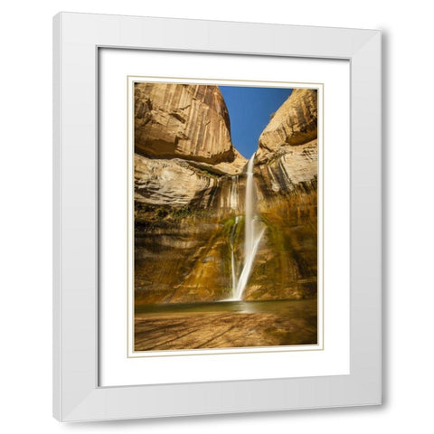 UT, Grand Staircase Escalante, Calf Creek Falls White Modern Wood Framed Art Print with Double Matting by Illg, Cathy and Gordon