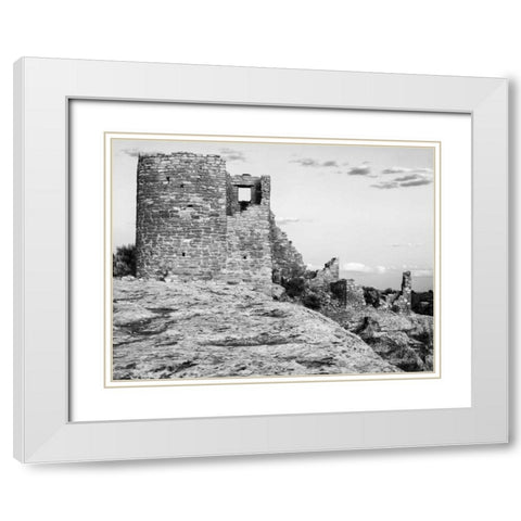 USA, Utah Ruins of Hovenweep National Monument White Modern Wood Framed Art Print with Double Matting by Flaherty, Dennis