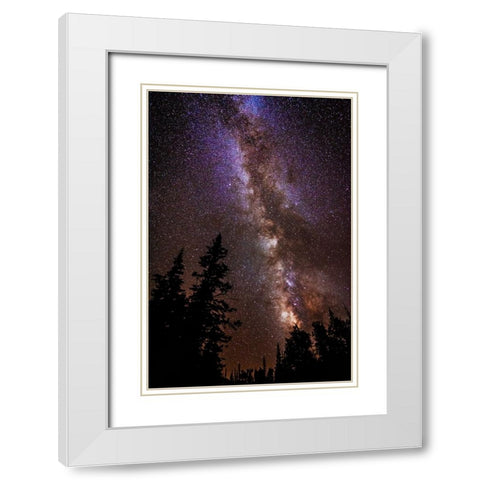 Milky Way over Cedar Breaks National Monument-Utah-USA White Modern Wood Framed Art Print with Double Matting by Bishop, Russ