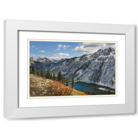 Lake Ann North Cascades White Modern Wood Framed Art Print with Double Matting by Majchrowicz, Alan