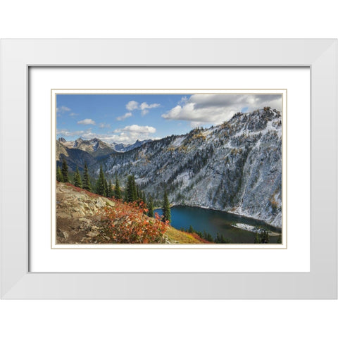 Lake Ann North Cascades White Modern Wood Framed Art Print with Double Matting by Majchrowicz, Alan