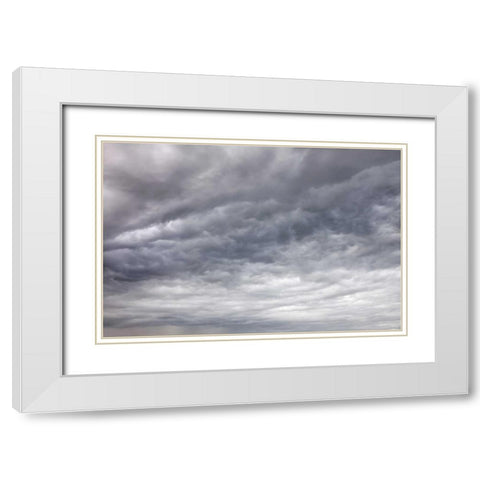 USA, Washington, Seabeck Billowing storm clouds White Modern Wood Framed Art Print with Double Matting by Paulson, Don