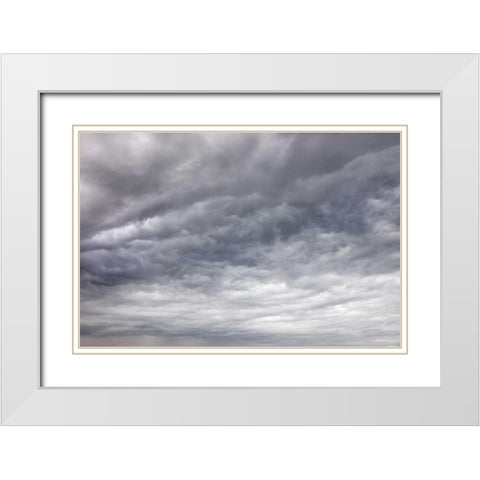USA, Washington, Seabeck Billowing storm clouds White Modern Wood Framed Art Print with Double Matting by Paulson, Don