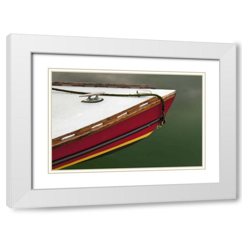 WA, Deer Harbor Bow of boat at Orcas Island White Modern Wood Framed Art Print with Double Matting by Paulson, Don