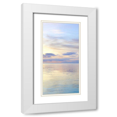 Washington, San Juan Islands Seascape at sunset White Modern Wood Framed Art Print with Double Matting by Paulson, Don