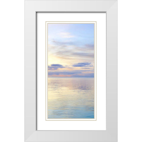 Washington, San Juan Islands Seascape at sunset White Modern Wood Framed Art Print with Double Matting by Paulson, Don